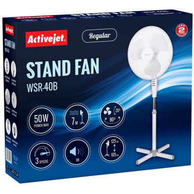 8. Wentylator stojący Activejet Regular WSR-40B (kolor biały)