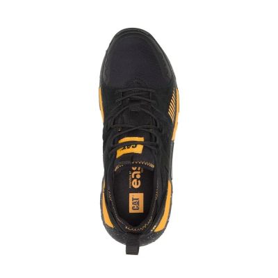 6. Buty sportowe męskie Cat Caterpillar Raider Sport sneakersy zamszowe czarne/żółte (P724513)
