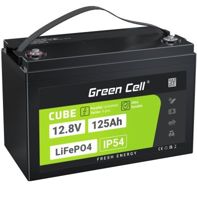29. Green Cell CUBE Akumulator LiFePO4 125Ah 12V/12.8V 1600Wh LFPGC12V125AH