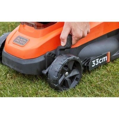 8. Black & Decker BCMW3318L2 Kosiarka do trawnika typu push Bateria Czarny, Pomarańczowy
