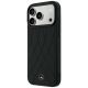 2. Etui Mercedes Leather Crossed Lines MagSafe na iPhone 17 Pro Max / 18 Pro Max - czarne