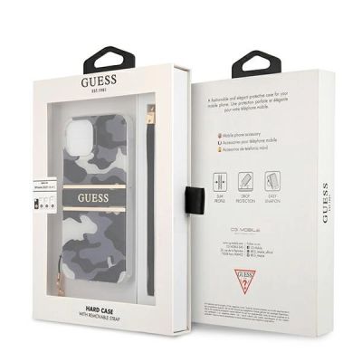 8. Etui Guess Camo Strap Collection na iPhone 13 mini - czarne