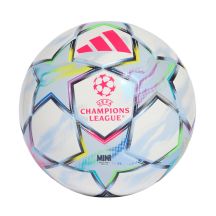 Piłka nożna adidas UCL Mini 26/27 League Stage biało-błękitna KE9770