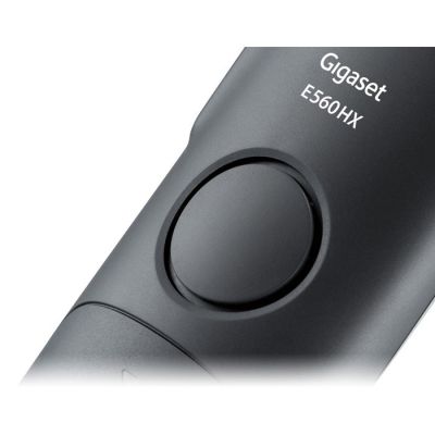 6. Gigaset E560HX int. słuchawka z przyciskiem Gro i podstawką ładującą - platynowa