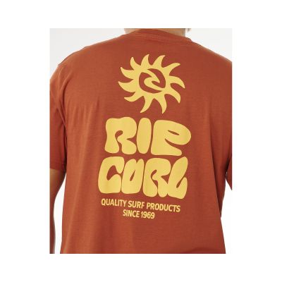 4. Koszulka męska RIP CURL Pacific Rinse Glass Off Tee brązowa