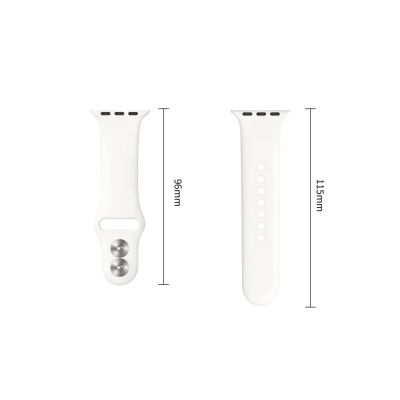 3. Pasek Tech-Protect Silicone na Apple Watch 40 / 41 / 42 mm - biały