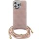 2. Etui Guess Crossbody Cord 4G Print na iPhone 15 Pro - różowe