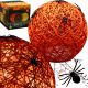 7. KULA DEKORACYJNA LAMPKA Z PAJĄKIEM LED 15CM HALLOWEEN POMARAŃCZOWY