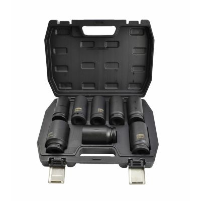 2. AWTOOLS ZESTAW NASADEK UDAROWYCH 3/4"  8cz./24-38mm/ DŁUGIE BLACK LINE