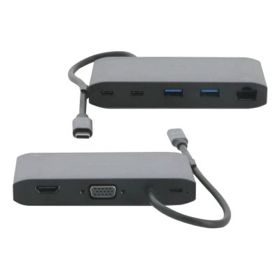 3. Mobilis 020027 stacja dokująca Przewodowa USB 3.2 Gen 1 (3.1 Gen 1) Type-C Szary