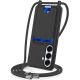 Etui na Samsung Galaxy S26 z TPU z uchwytem na kartę i smyczą crossbody - czarne