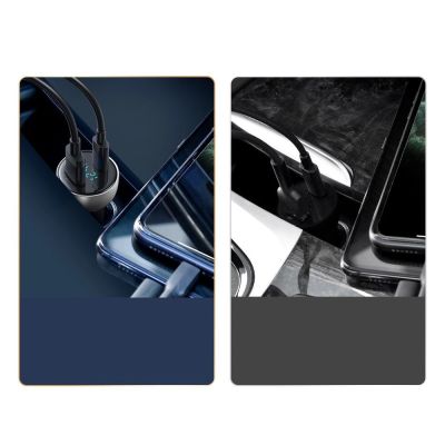 10. Baseus ładowarka samochodowa USB / USB Typ C 65 W 5 A SCP Quick Charge 4.0+ Power Delivery 3.0 ekran LCD szary (CCKX-C0G)