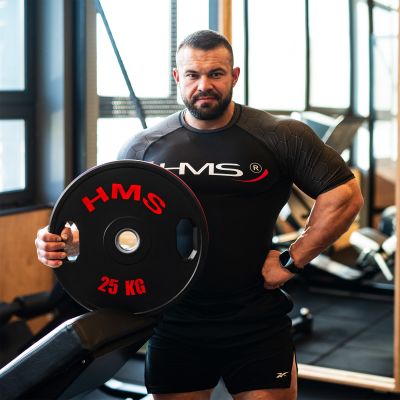 3. TOG25 2 x 25 KG TALERZ OLIMPIJSKI OGUMOWANY 2 x 25 KG HMS