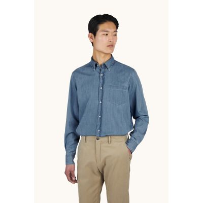 Paul&Shark Koszula dżinsowa męska jasnogranatowy denim 99313030-J01