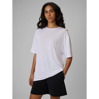 T-shirt loose gładki damski 4F 4FRSS26TTSHF4262-10S