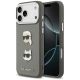 Etui Karl Lagerfeld FW Grained Karl & Choupette Heads Pins & Logo na iPhone 17 Pro Max - szare
