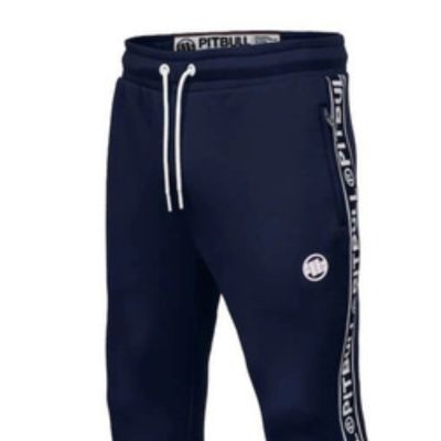 3. Spodnie Dresowe Pit Bull West Coast Spodnie Dresowe Tape Logo Dark Navy - 16230359