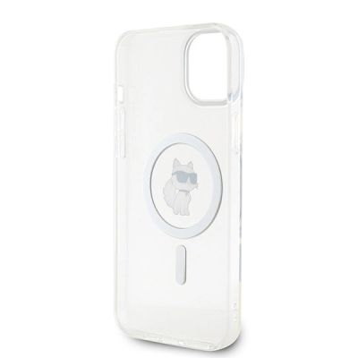 7. Etui Karl Lagerfeld IML Choupette MagSafe na iPhone 15 Plus - przezroczyste
