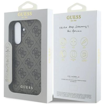 7. Etui Guess 4G Metal Gold Logo na Samsung Galaxy A36 - brązowe