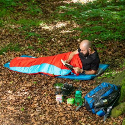 18. Śpiwór NILS CAMP NC2012 Czerwono-niebieski