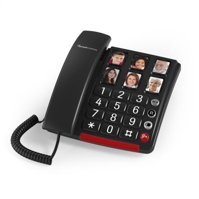 2. Telefon z dużymi przyciskami BIGTel 40 plus - tamsiai pilkas