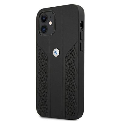 2. Etui BMW Leather Curve Perforate na iPhone 12 mini - czarne