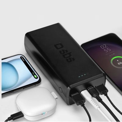 6. Powerbank SBS TTBB30000PD20K 30000 mAh 2 x USB-C 2 x USB-A - czarny