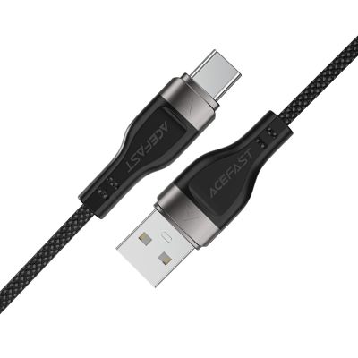 2. Kabel Acefast C11-04 USB-A - USB-C 3A 1,2 m w magnetycznym oplocie - czarny