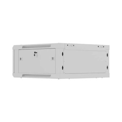 23. LANBERG SZAFA INSTALACYJNA RACK WISZĄCA 19" 4U 600X600 SZARA DRZWI METALOWE (FLAT PACK)