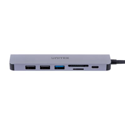 12. UNITEK HUB USB-C 7W1, HDMI 4K, PD 100W, 5GBPS, ALU