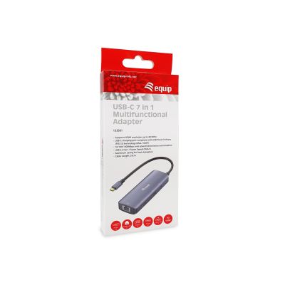 3. Equip 133501 stacja dokująca Przewodowa USB 3.2 Gen 1 (3.1 Gen 1) Type-C Szary