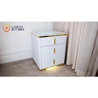 3. Extralink LOCKSTAR SEJF ELEKTRONICZNY, SZAFKA NOCNA Z LADOWANIEM INDUKCYJNYM