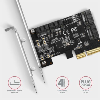 4. Axagon PCES-SA4X4 adapter Wewnętrzny SATA