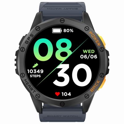 2. Smartwatch Męski GRAVITY GPS GT24-1 Czarny Pasek Silikonowy + Granatowy Pasek Silikonowy