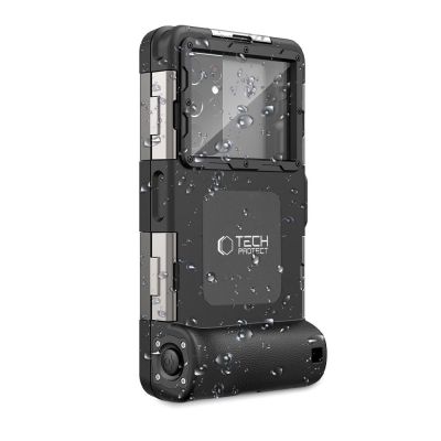 2. Pokrowiec Tech-Protect Waterproof Case wodoodporny IPX8 na smartfony 4.7-6.7" - czarny