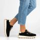 8. Skórzane półbuty sneakersy na platformie czarne Filippo DP7498