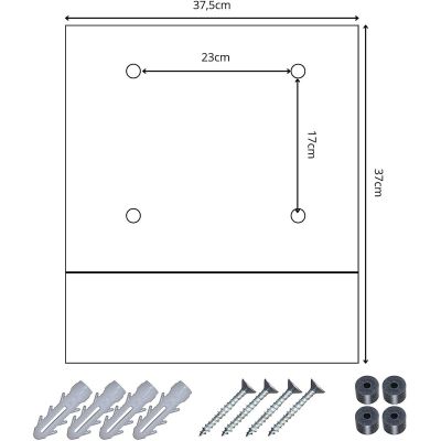 6. SKRZYNKA NA LISTY 37X37X10.5CM 1067544 SASKA GARDEN