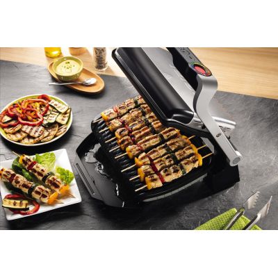18. Grill Tefal OptiGrill GC712D34 (stołowy-zamknięty; 2000W; kolor inox)