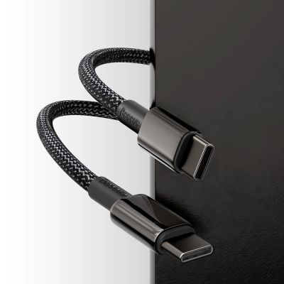 11. Kabel Baseus CATWJ-A01 USB-C - USB-C PD QC 100W 5A 480Mb/s 2m - czarny