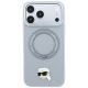 3. Etui Karl Lagerfeld with Ring Stand 360 Karl Head Pin MagSafe na iPhone 18 Pro / 17 Pro - szare