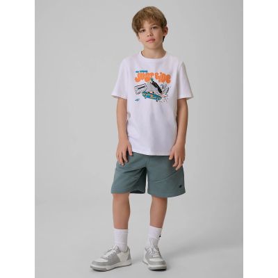 4. T-shirt bawełniany chłopięcy 4F 4FJRSS26TTSHM4171-10S