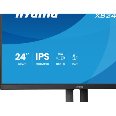 8. iiyama ProLite XB2495WSC-B1 monitor komputerowy 61,2 cm (24.1") 1920 x 1200 px WUXGA LED Czarny