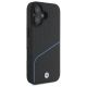 4. Etui BMW Sign Leather Textured And Line MagSafe na iPhone 16  - czarne
