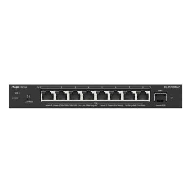 2. Ruijie Networks RG-ES209MG-P przełącznik sieciowy Zarządzany L2 2.5G Ethernet (100/1000/2500) Obsługa PoE Czarny