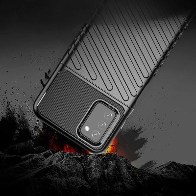 8. Thunder Case elastyczne pancerne etui pokrowiec Samsung Galaxy A03s czarny