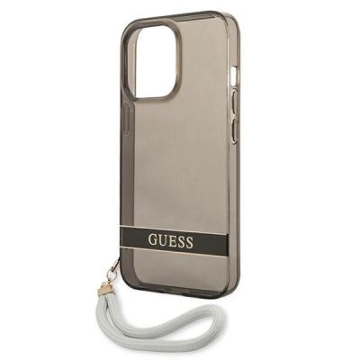6. Etui Guess Translucent Strap na iPhone 13 Pro / iPhone 13 - czarne