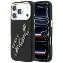 Etui Karl Lagerfeld Smooth Big Resin Signature Logo na iPhone 18 Pro / 17 Pro - czarne