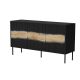Komoda INSERTO 3D 143,5x40x80 czarny + LED
