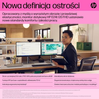 9. HP Monitor dotykowy E24t G5 FHD