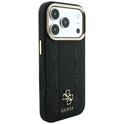 4. Etui Guess Stripe Peony 4G Logo MagSafe na iPhone 17 Pro Max / 18 Pro Max - czarne